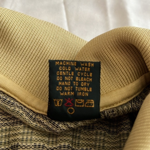 Vintage Bobby Jones 3 Button Tan Green Navy Golf Shirt Men’s Size XL - Picture 7 of 8